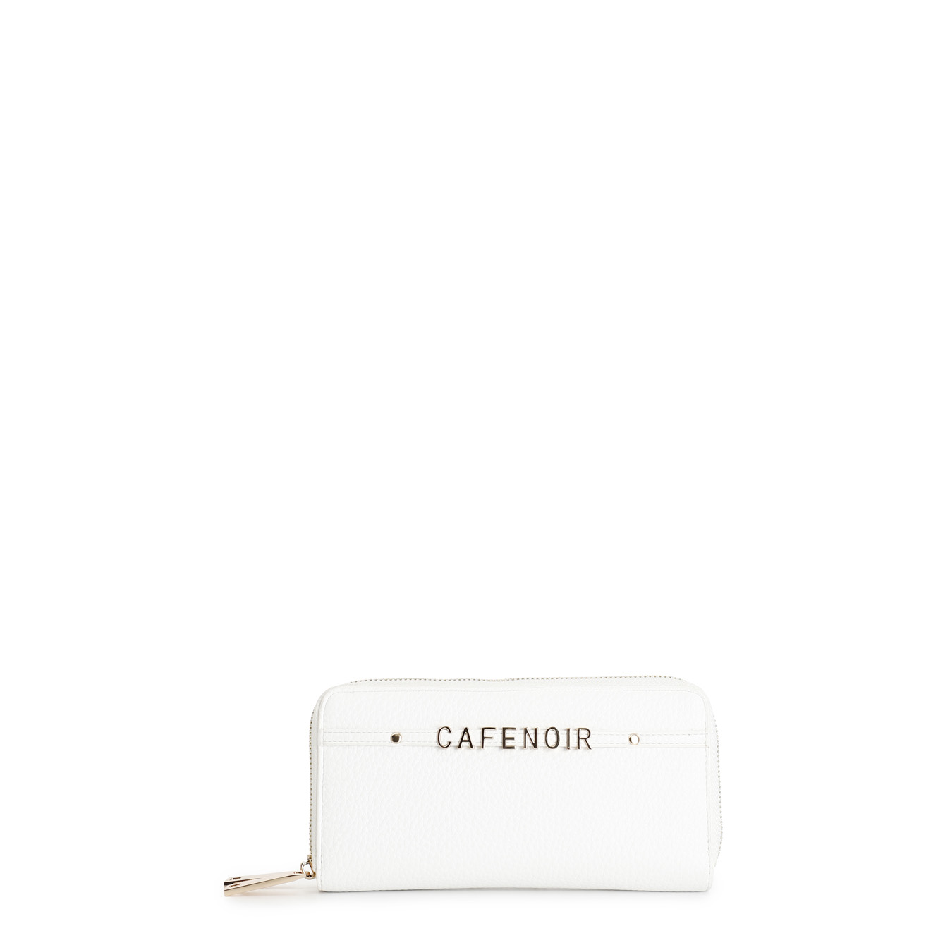 CafèNoir großer runder reißverschluss, mit metall-schriftzug-applikation white taglia unica - White | Gr. Einheitsgröße