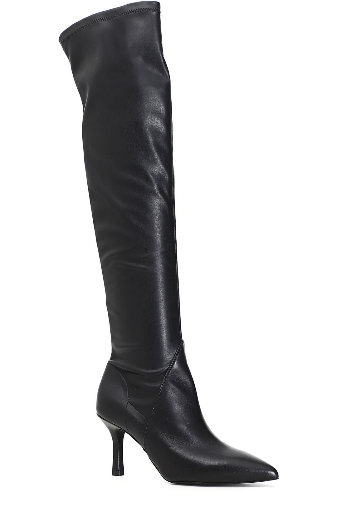 SWZEC ElastiThigh Stretch-Stiefel Bis Zum Oberschenkel – Synthetik, Plateauabsatz, Für Einen Auffälligen Look