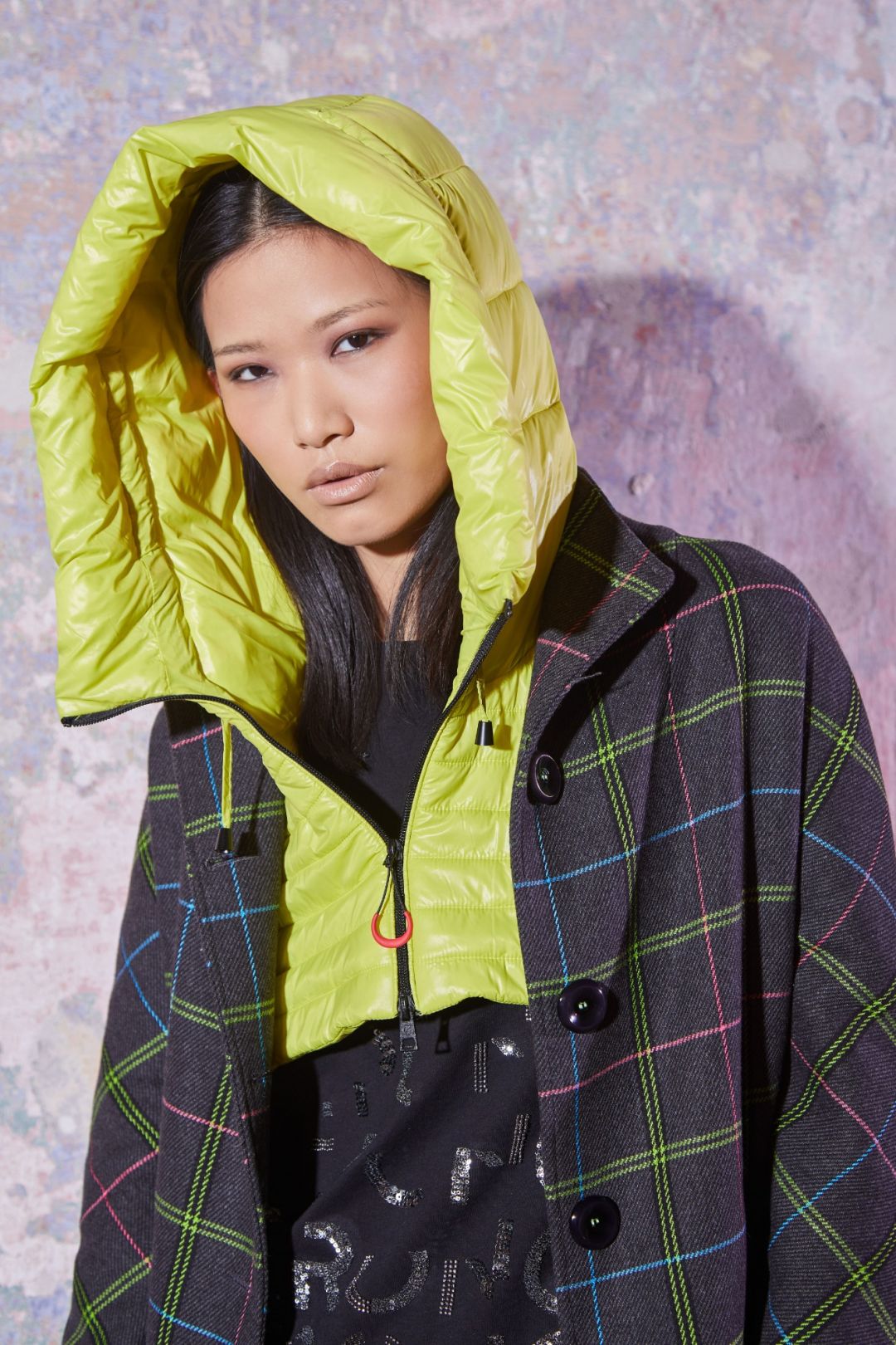 halswärmer mit kapuze aus gefüttertem nylon