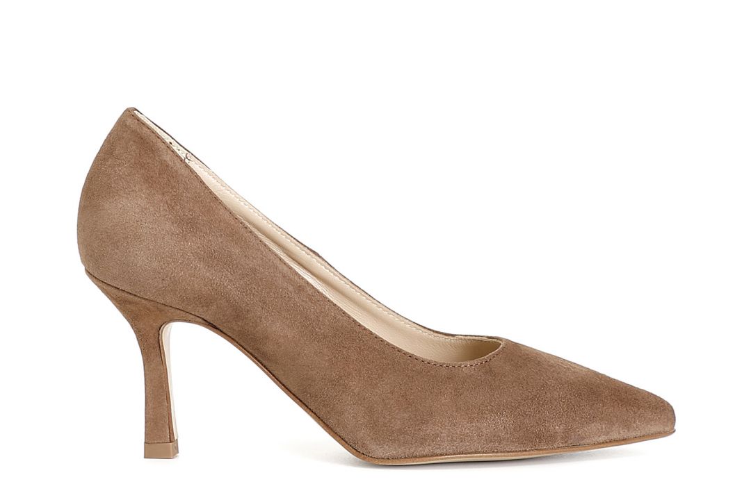 pumps aus rauleder mit mittelhohem absatz