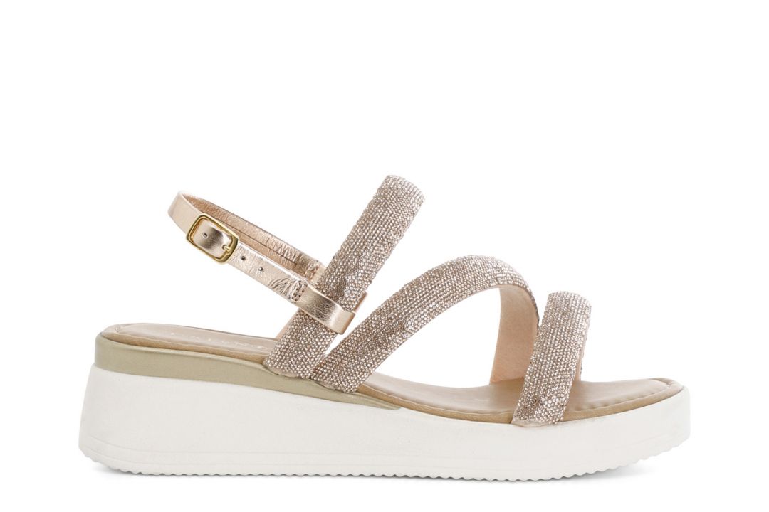 asymmetrische sandalen mit strass powder